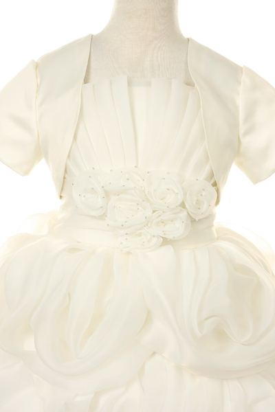 pickup rosette dress with jacket